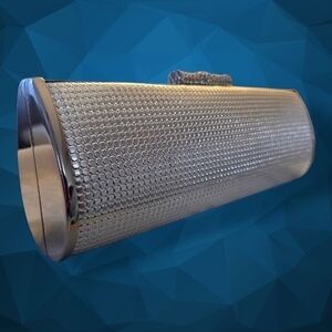 Silver Metallic Clutch